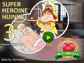 Meet N Fuck mobile game Super Heroine Hijinks 3 Home for Holidays